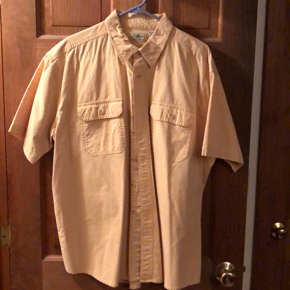 LL Bean Short sleeve cotton button shirt